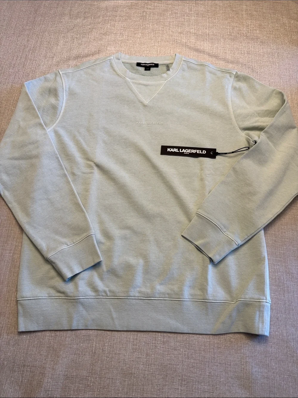 Karl Lagerfeld-NWT Men’s L/Light Mint Green Crewneck Sweatshirt